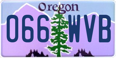 OR license plate 066WVB