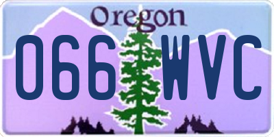 OR license plate 066WVC