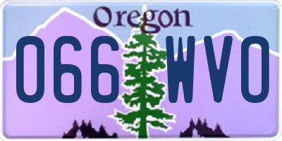 OR license plate 066WVO