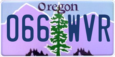 OR license plate 066WVR