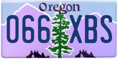 OR license plate 066XBS