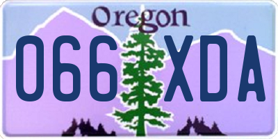 OR license plate 066XDA