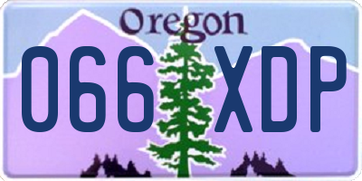 OR license plate 066XDP