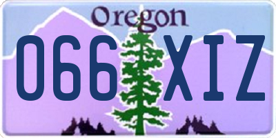 OR license plate 066XIZ