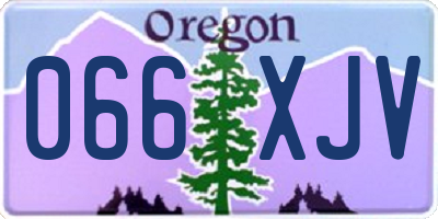 OR license plate 066XJV