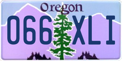 OR license plate 066XLI