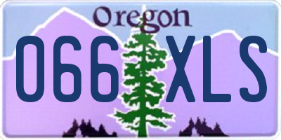 OR license plate 066XLS
