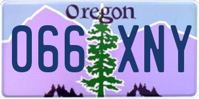 OR license plate 066XNY