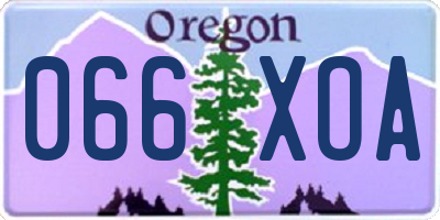 OR license plate 066XOA