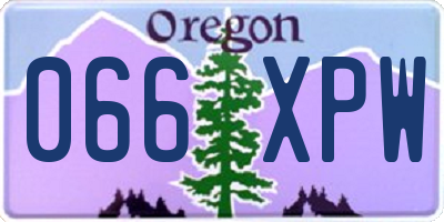 OR license plate 066XPW