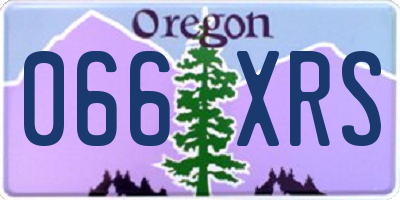 OR license plate 066XRS