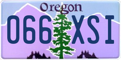 OR license plate 066XSI