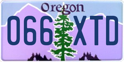 OR license plate 066XTD