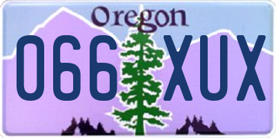 OR license plate 066XUX