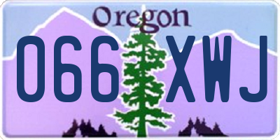 OR license plate 066XWJ