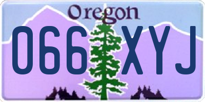 OR license plate 066XYJ