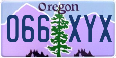 OR license plate 066XYX