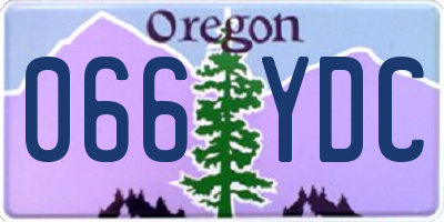 OR license plate 066YDC