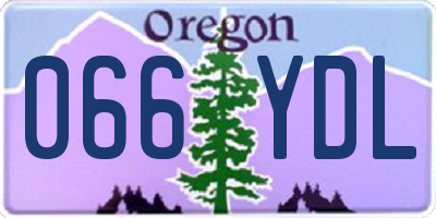 OR license plate 066YDL