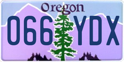 OR license plate 066YDX