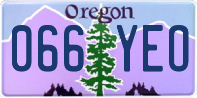 OR license plate 066YEO