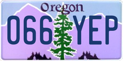OR license plate 066YEP