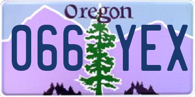 OR license plate 066YEX