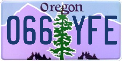 OR license plate 066YFE