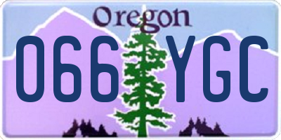 OR license plate 066YGC