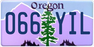 OR license plate 066YIL