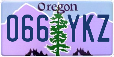 OR license plate 066YKZ