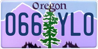 OR license plate 066YLO