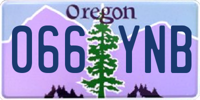 OR license plate 066YNB