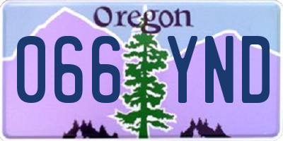 OR license plate 066YND