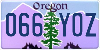 OR license plate 066YOZ