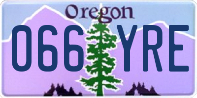 OR license plate 066YRE
