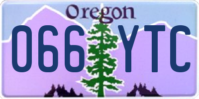 OR license plate 066YTC