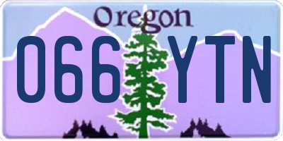 OR license plate 066YTN