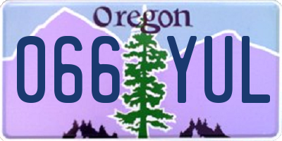 OR license plate 066YUL