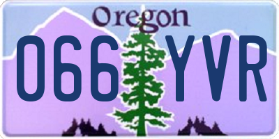 OR license plate 066YVR