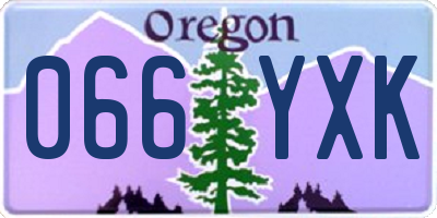 OR license plate 066YXK