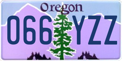 OR license plate 066YZZ