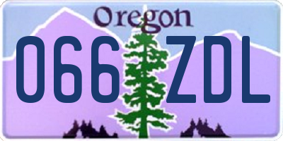 OR license plate 066ZDL