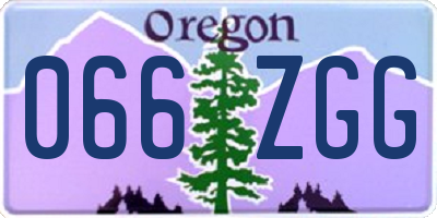 OR license plate 066ZGG