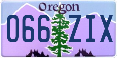 OR license plate 066ZIX