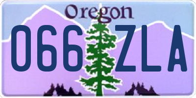 OR license plate 066ZLA