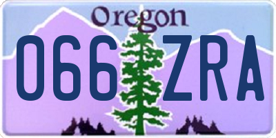 OR license plate 066ZRA