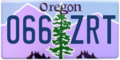 OR license plate 066ZRT