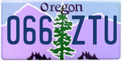 OR license plate 066ZTU