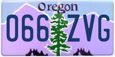 OR license plate 066ZVG